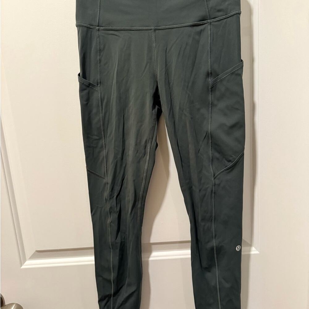 LULULEMON WOMENS FAST AND FREE HIGH-RISE TIGHT 25" SMOKED SPRUCE SZ 6 - Picture 9 of 12